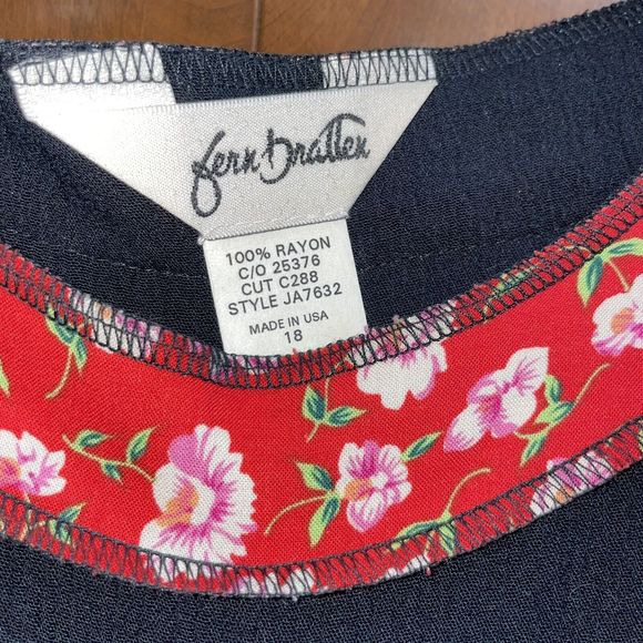 Fern Bratten 18 Two Pc Artsy Lagenlook Painted Tunic and Shirt Art to Wear - Picture 11 of 11